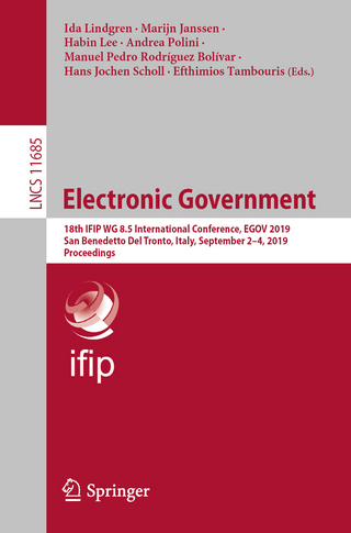Electronic Government - Ida Lindgren; Marijn Janssen; Habin Lee; Andrea Polini; Manuel Pedro Rodríguez Bolívar; Hans Jochen Scholl; Efthimios Tambouris