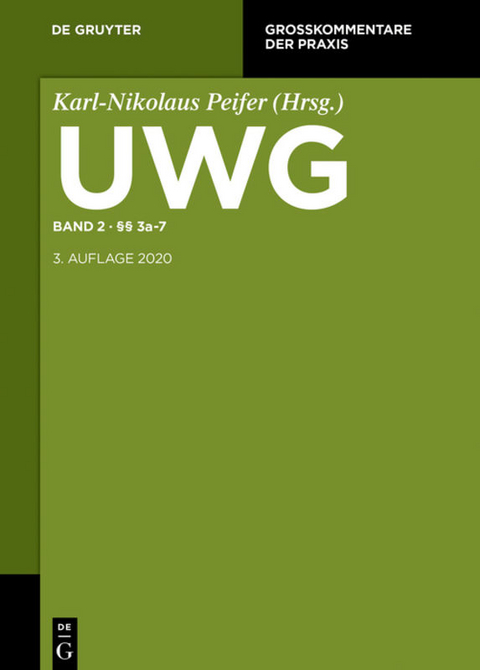 UWG / §§ 3a-7 - 