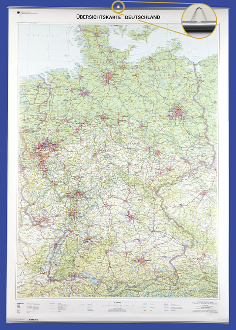 Übersichtskarte Deutschland 1 : 750 000 -  BKG - Bundesamt für Kartographie und Geodäsie