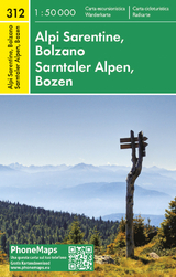 Sarntaler Alpen, Bozen, Wander- Radkarte 1 : 50 000