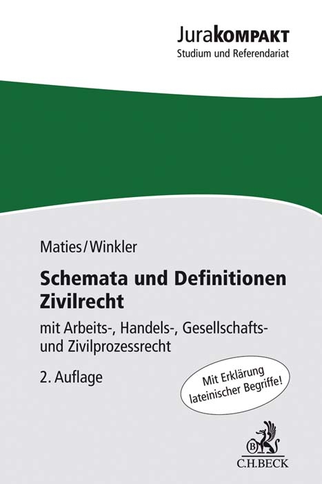 Schemata und Definitionen Zivilrecht - Martin Maties, Klaus Winkler