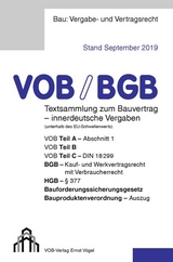 VOB/BGB Textsammlung zum Bauvertrag - innerdeutsche Vergaben (Stand September 2019) - Frikell, Eckhard; Hofmann, Olaf