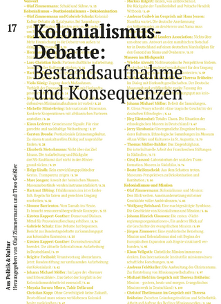 Kolonialismus-Debatte: Bestandsaufnahme und Konsequenzen - Olaf Zimmermann