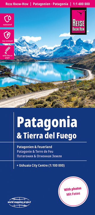 Reise Know-How Landkarte Patagonien, Feuerland / Patagonia, Tierra del Fuego (1:1.400.000) - 