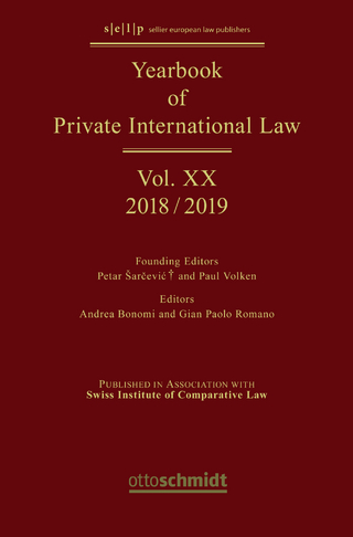 Yearbook of Private International Law Vol. XX ? 2018/2019 - Andrea Bonomi; Gian Paolo Romano