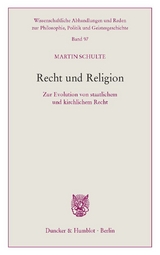 Recht und Religion. - Martin Schulte