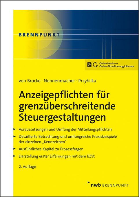 Anzeigepflichten für grenzüberschreitende Steuergestaltungen - Klaus von Brocke, Roland Nonnenmacher, Stefan Przybilka