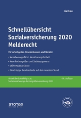 Schnellübersicht Sozialversicherung 2020 Melderecht - Geiken, Manfred