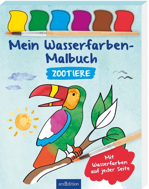 Mein Wasserfarben-Malbuch Zootiere