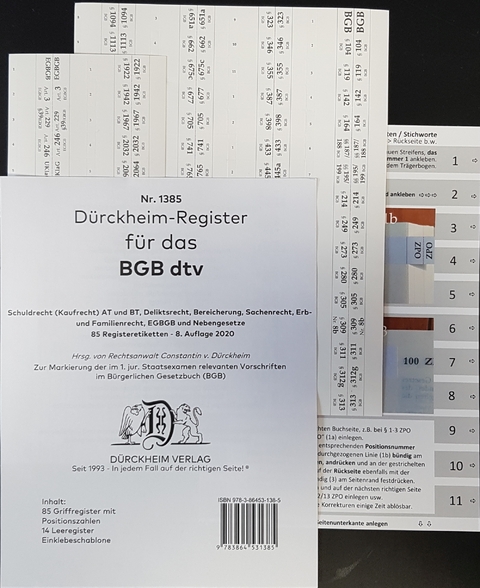 DürckheimRegister BGB im dtv - Constantin von Dürckheim