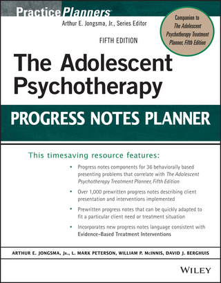 The Adolescent Psychotherapy Progress Notes Planner - David J. Berghuis; L. Mark Peterson; William P. McInnis; Arthur E. Jongsma