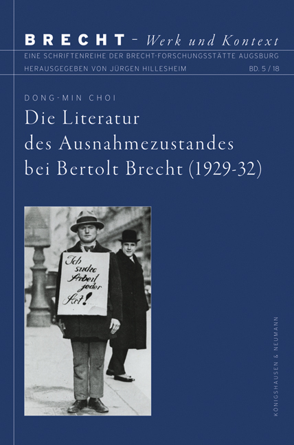 Die Literatur des Ausnahmezustandes bei Bertolt Brecht (1929–32) - Dong-Min Choi