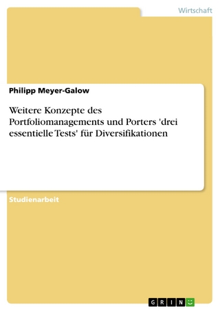 Weitere Konzepte des Portfoliomanagements und Porters 'drei essentielle Tests' für Diversifikationen - Philipp Meyer-Galow