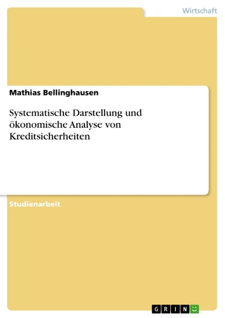 Systematische Darstellung und ökonomische Analyse von Kreditsicherheiten - Mathias Bellinghausen