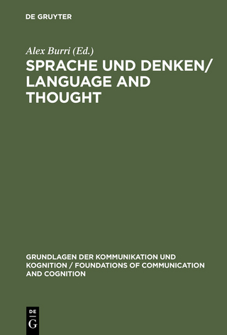 Sprache und Denken / Language and Thought - Alex Burri