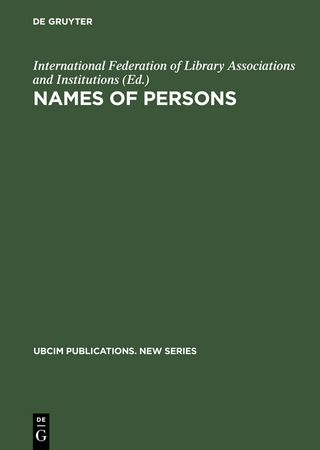 Names of Persons - International Federation of Library Associations and Institutions