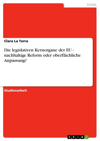 Die legislativen Kernorgane der EU - nachhaltige Reform oder oberflächliche Anpassung? - Clara La Terra