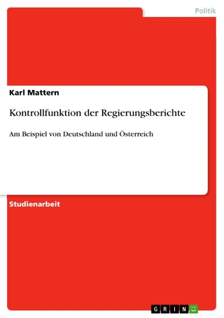 Kontrollfunktion der Regierungsberichte - Karl Mattern