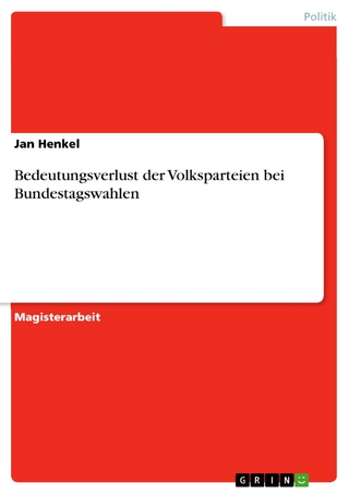 Bedeutungsverlust der Volksparteien bei Bundestagswahlen - Jan Henkel