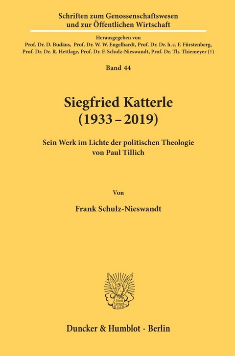 Siegfried Katterle (1933–2019). - Frank Schulz-Nieswandt
