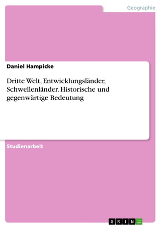 Dritte Welt, Entwicklungsländer, Schwellenländer. Historische und gegenwärtige Bedeutung - Daniel Hampicke