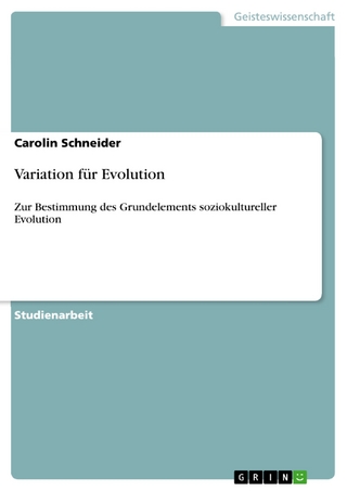 Variation für Evolution - Carolin Schneider