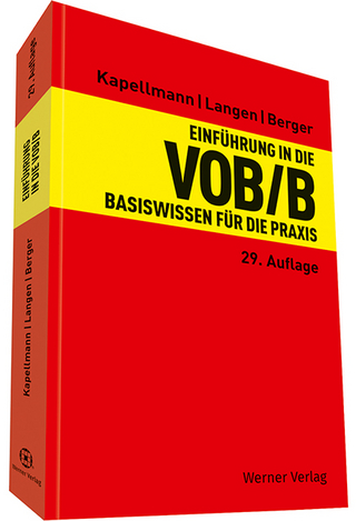 Einführung in die VOB/B - Klaus D. Kapellmann; Werner Langen