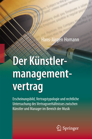 Der Künstlermanagementvertrag - Hans-Jürgen Homann
