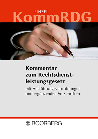 Kommentar zum Rechtsdienstleistungsgesetz - KommRDG - Dieter Finzel