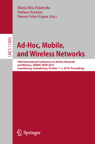 Ad-Hoc, Mobile, and Wireless Networks - Maria Rita Palattella; Stefano Scanzio; Sinem Coleri Ergen