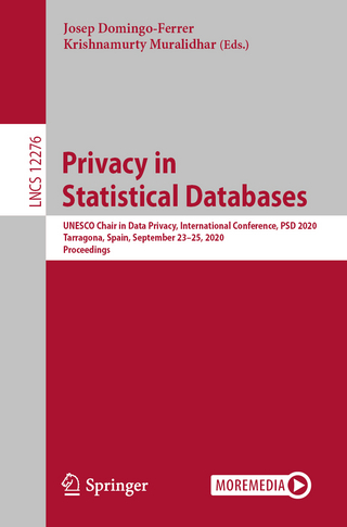 Privacy in Statistical Databases - Josep Domingo-Ferrer; Krishnamurty Muralidhar