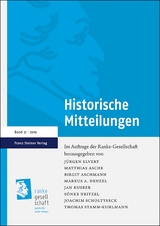 Historische Mitteilungen 31 (2019) - 