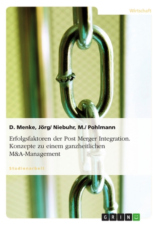 Erfolgsfaktoren der Post Merger Integration. Konzepte zu einem ganzheitlichen M&A-Management - Jörg/ Niebuhr Menke, M./ Pohlmann, D.
