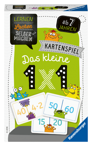 Ravensburger 80350 - Lernen Lachen Selbermachen: Das kleine 1 x 1, Kinderspiel ab 7 Jahren, Lernspiel für 1-4 Spieler, Kartenspiel - Elke Spitznagel