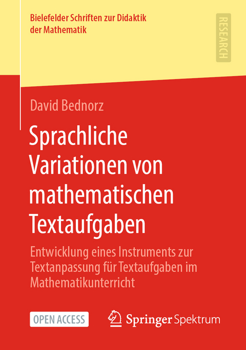Sprachliche Variationen von mathematischen Textaufgaben - David Bednorz