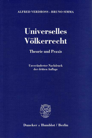 Universelles Völkerrecht. - Alfred Verdross