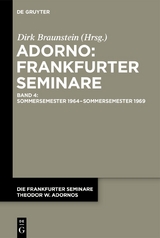 Die Frankfurter Seminare Theodor W. Adornos / Sommersemester 1964 – Sommersemester 1969 - 