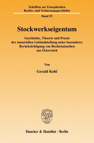 Stockwerkseigentum. - Gerald Kohl