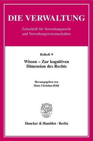 Wissen - Zur kognitiven Dimension des Rechts. - Hans Christian Röhl