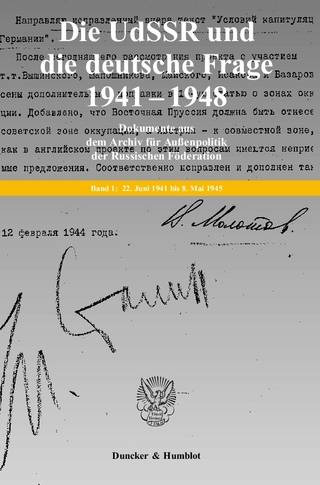 Die UdSSR und die deutsche Frage 1941-1948. - Georgij P. Kynin; Viktor Knoll