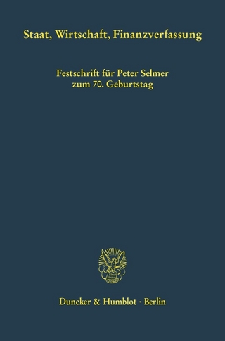 Staat, Wirtschaft, Finanzverfassung. - Hermann Weber