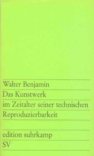 Das Kunstwerk im Zeitalter seiner technischen Reproduzierbarkeit - Walter Benjamin