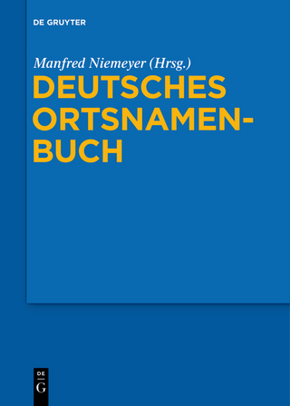 Deutsches Ortsnamenbuch - Manfred Niemeyer