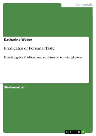 Predicates of Personal Taste - Katharina Weber