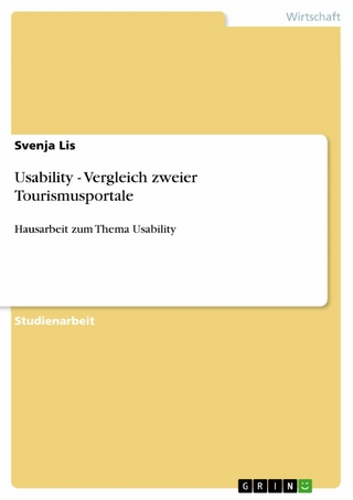 Usability - Vergleich zweier Tourismusportale - Svenja Lis