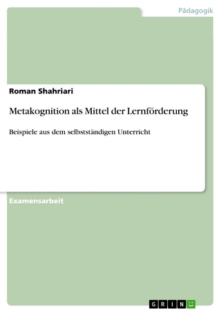 Metakognition als Mittel der Lernförderung - Roman Shahriari