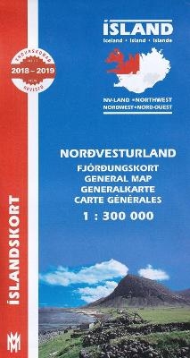 North West Iceland Map 1:300 000 - H H Hansen