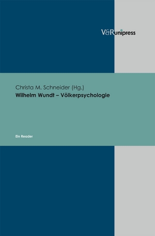 Wilhelm Wundt - Völkerpsychologie - Christa M. Schneider