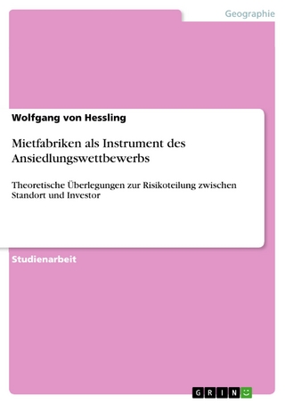Mietfabriken als Instrument des Ansiedlungswettbewerbs - Wolfgang von Hessling