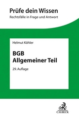 BGB Allgemeiner Teil - Köhler, Helmut